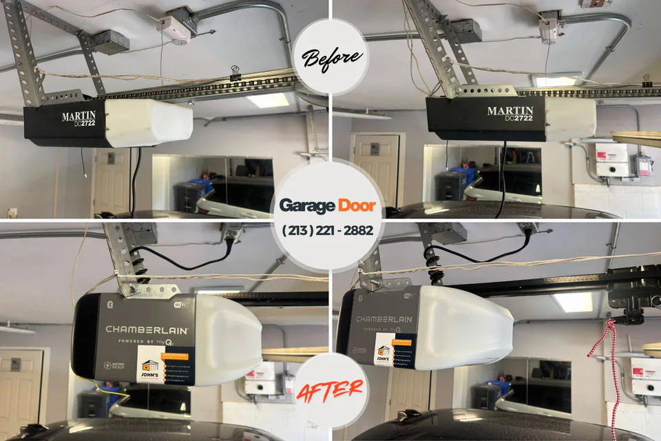 Before and after: garage door repair 05478